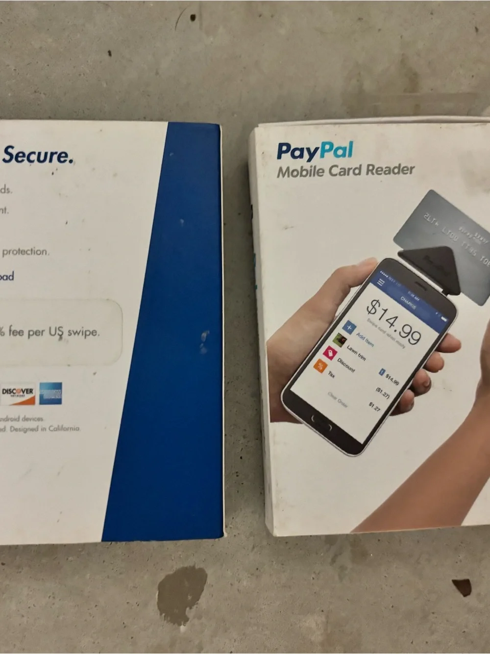 2 Pk- PayPal Mobile Card Reader - White and Blue
